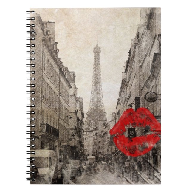 impressionism autumn landscape paris eiffel tower notebook (Front)