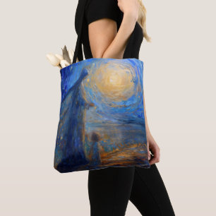 Impressionism Holy Mary and Baby Jesus Tote Bag