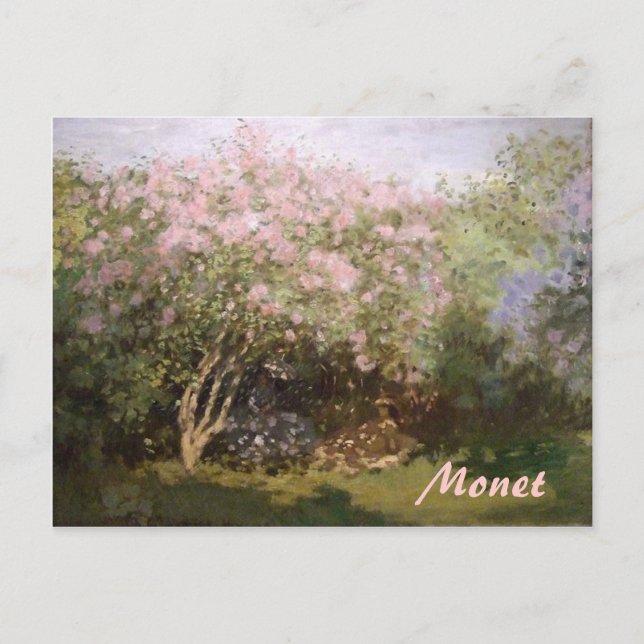 Impressionism Lilacs by Monet Postcard (Front)