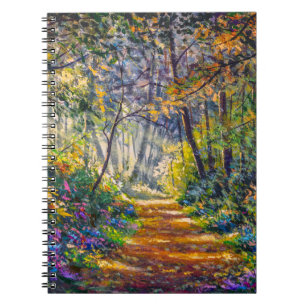 Impressionism Path: Sunny Forest Watercolor Notebook