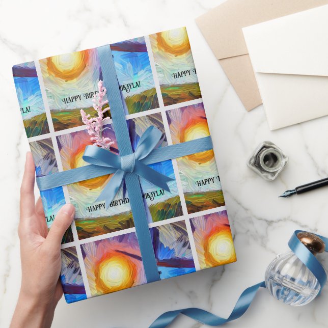 Impressionism Solar and Wind Power Wrapping Paper (Gifting)