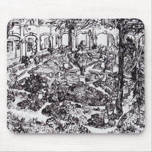 Impressionism Vincent Van Gogh Garten des Hospital Mouse Mat