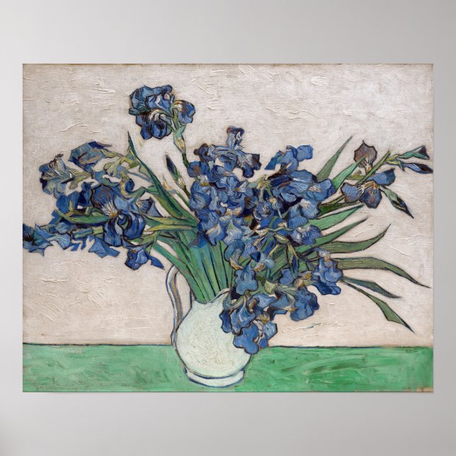 Impressionism Vincent Van Gogh Irises Famous Visua Poster (Front)