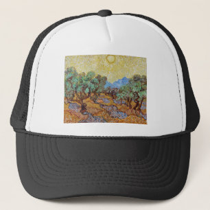 Impressionism Vincent Van Gogh Olive Trees Famous Trucker Hat
