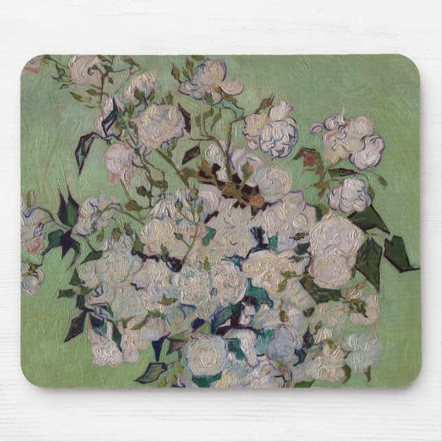 Impressionism Vincent Van Gogh Roses Famous Visual Mouse Mat (Front)