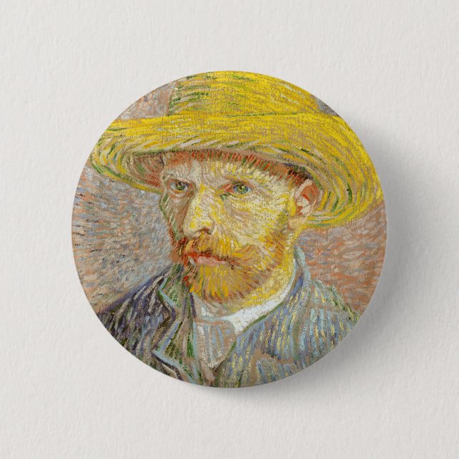Impressionism Vincent Van Gogh Self Portrait with 6 Cm Round Badge (Front)