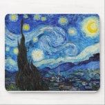 Impressionism Vincent Van Gogh Starry Starry Night Mouse Mat<br><div class="desc">Impressionism Vincent Van Gogh Starry Starry Night Meaning Famous Visual Arts Design features a great example of expressionism artwork. This Impressionism Vincent Van Gogh Starry Starry Night Meaning Famous Visual Arts Design reflects the essence of the artist and the time period created in. Perfect for art enthusiast of all ages,...</div>
