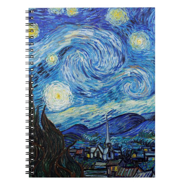 Impressionism Vincent Van Gogh Starry Starry Night Notebook (Front)