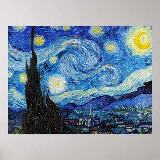 Impressionism Vincent Van Gogh Starry Starry Night Poster (Front)