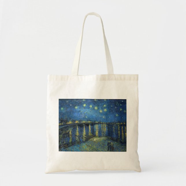 Impressionism Vincent Van Gogh Starry Starry Night Tote Bag (Front)