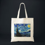 Impressionism Vincent Van Gogh Starry Starry Night Tote Bag<br><div class="desc">Impressionism Vincent Van Gogh Starry Starry Night Meaning Famous Visual Arts Design features a great example of expressionism artwork. This Impressionism Vincent Van Gogh Starry Starry Night Meaning Famous Visual Arts Design reflects the essence of the artist and the time period created in. Perfect for art enthusiast of all ages,...</div>