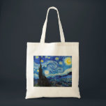 Impressionism Vincent Van Gogh Starry Starry Night Tote Bag<br><div class="desc">Impressionism Vincent Van Gogh Starry Starry Night Meaning Famous Visual Arts Design features a great example of expressionism artwork. This Impressionism Vincent Van Gogh Starry Starry Night Meaning Famous Visual Arts Design reflects the essence of the artist and the time period created in. Perfect for art enthusiast of all ages,...</div>