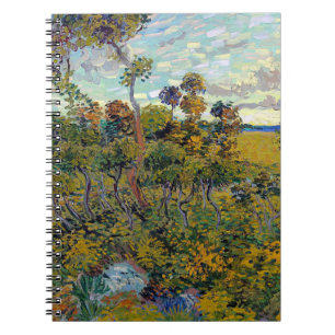 Impressionism Vincent Van Gogh Sunset at Montmajou Notebook