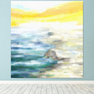 Impressionist Beach Landscape Canvas Print