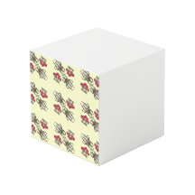 Impressionist Beetle & Cherry Watercolor Pattern
