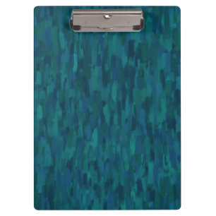 Impressionist Brush Strokes, Navy, Teal, Blue Clipboard
