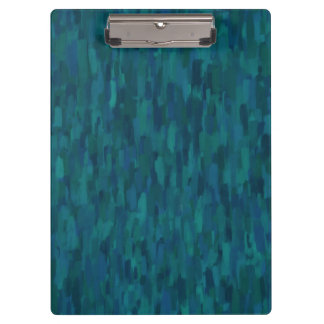 Impressionist Brush Strokes, Navy, Teal, Blue Clipboard