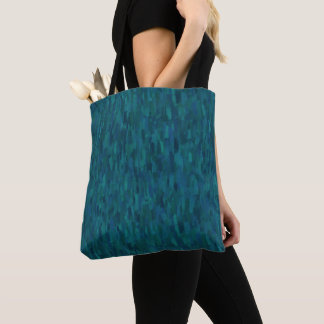 Impressionist Brush Strokes, Navy, Teal, Blue Tote Bag