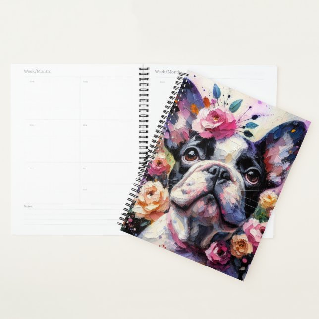 Impressionist Colourful Pop Art French Bulldog Planner (Display)