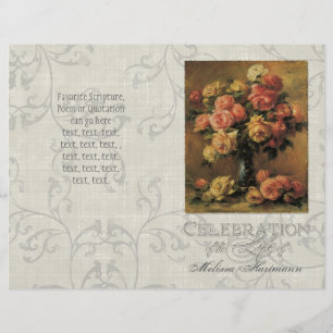 Impressionist Coral Yellow Rose 2 Memorial Service