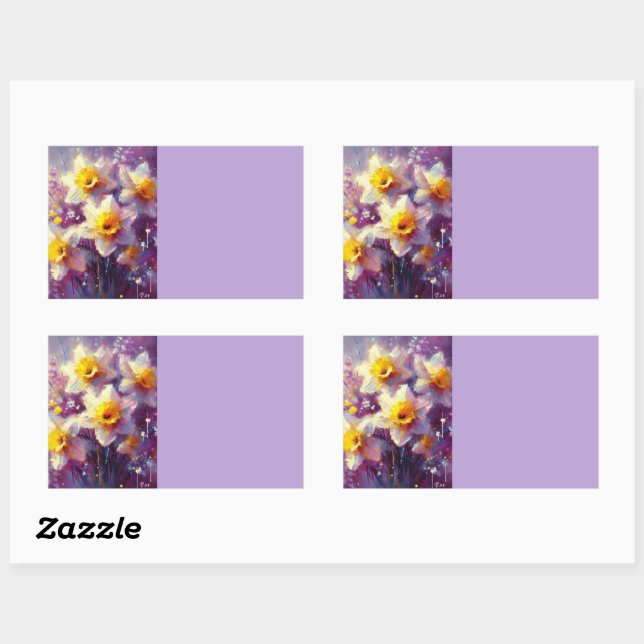Impressionist Daffodil Floral Organisation Labels (Sheet)