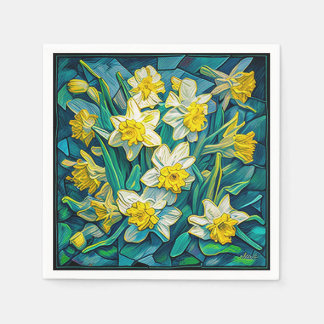 Impressionist Daffodils Napkin