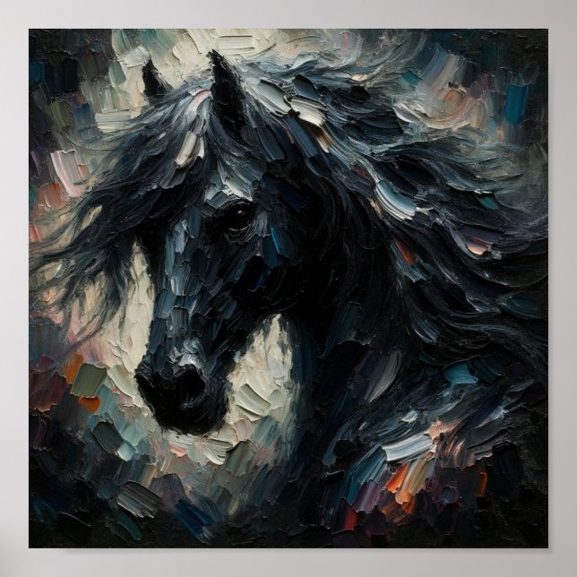 Impressionist Dark Horse Poster (Front)
