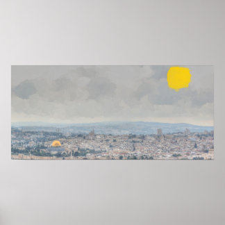 Impressionist Dome of the Rock Poster