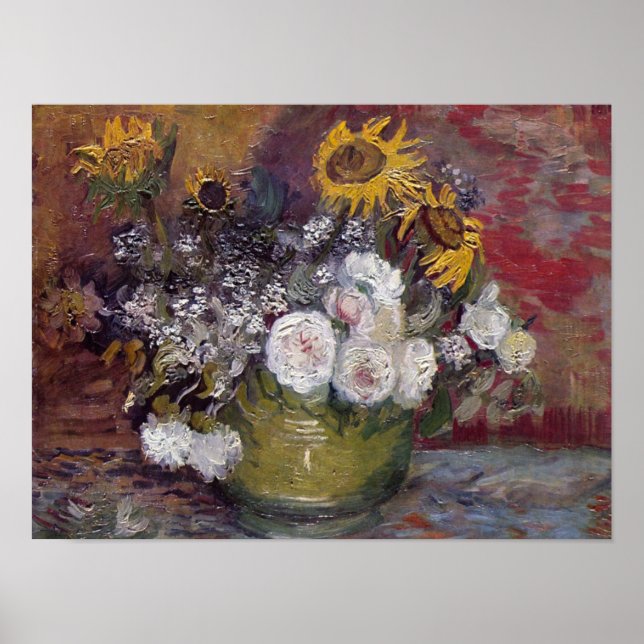 Impressionist Floral Still Life - Vincent van Gogh Poster (Front)