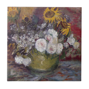 Impressionist Floral Still Life - Vincent van Gogh Tile
