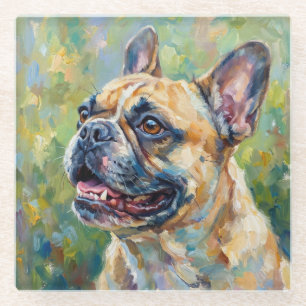 Impressionist French Bulldog Art Coaster