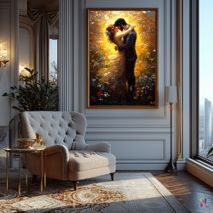 Impressionist Inspired The Kiss Poster
