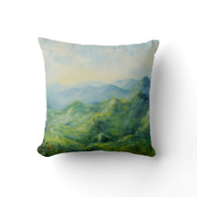 Impressionist Landscape: Lush Forested Mountain