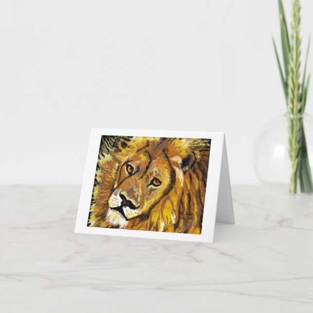 Impressionist Lion notecard (Front)