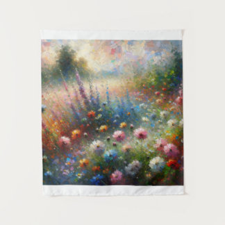 Impressionist Meadow Mosaic Tapestry
