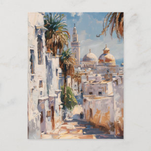 Impressionist motiv of Tunis Postcard