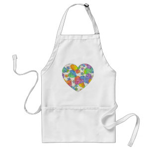 Impressionist Pastel Valentine Hearts Standard Apron