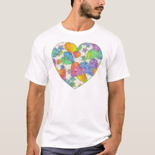 Impressionist Pastel Valentine Hearts T-Shirt
