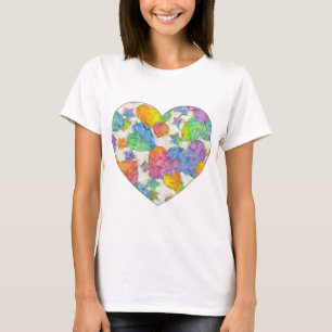 Impressionist Pastel Valentine Hearts T-Shirt