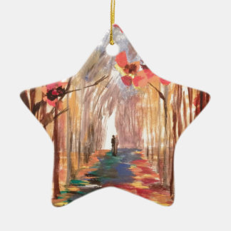 Impressionist Path Ceramic Tree Decoration