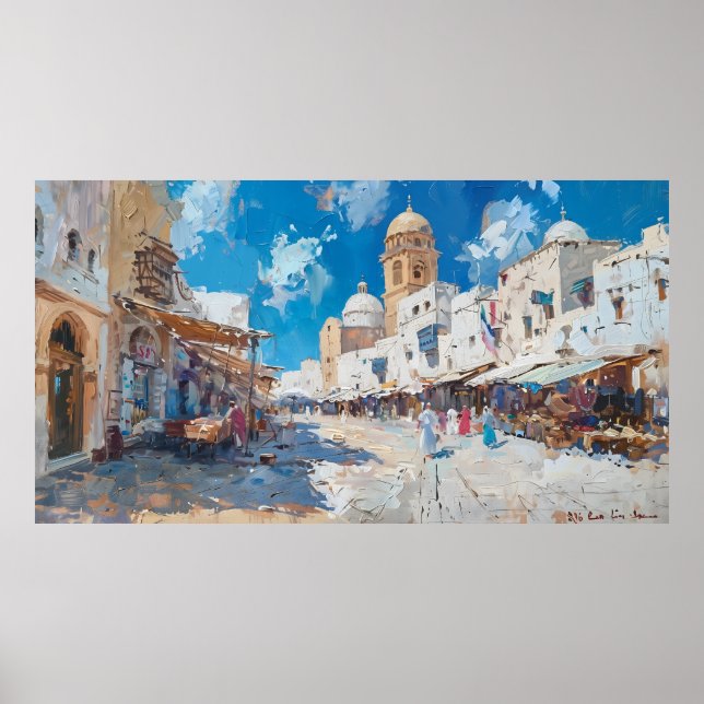 Impressionist picture of Tunesia Poster (Front)