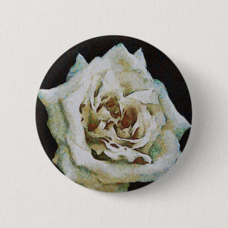 Impressionist Rose Isolated On Black 6 Cm Round Badge