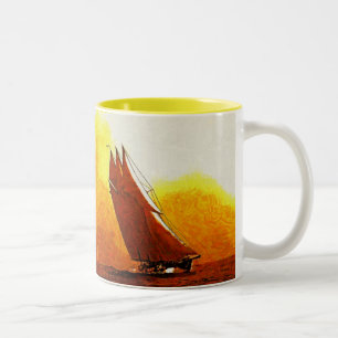 Impressionist Sailing Yacht Atlantic Ceramic Mug