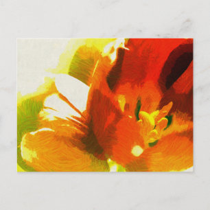 Impressionist Spring Tulips Postcard