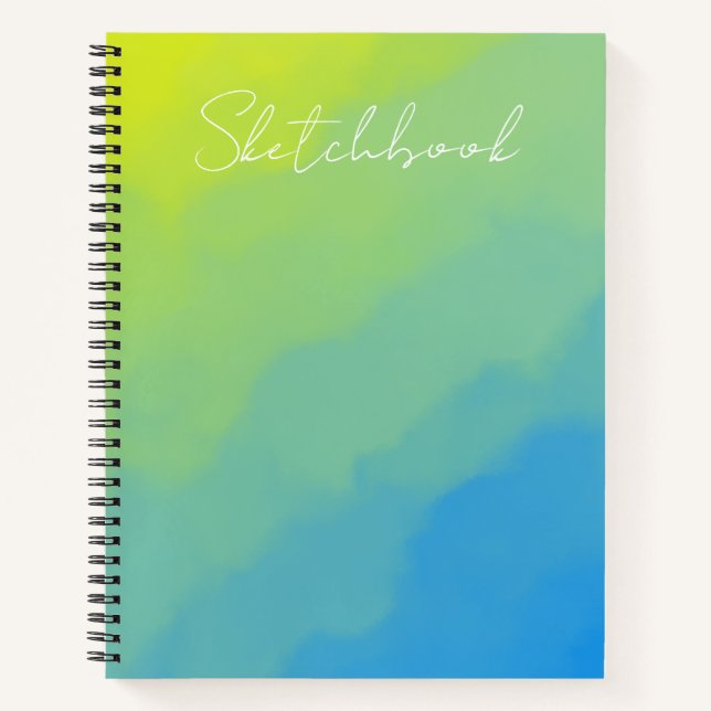 Impressionist Styled Gradient Sketchbook Notebook (Front)