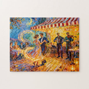 Impressionist Summer Outdoor Dance Café Celebratio Jigsaw Puzzle