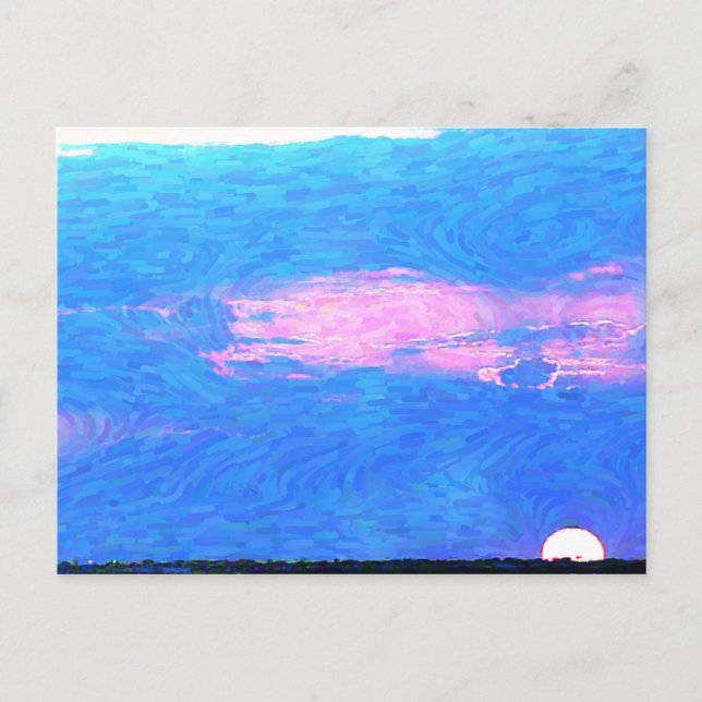 Impressionist Sunset From Sea Postcard (Front)