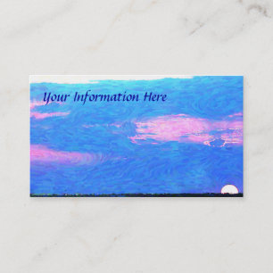 Impressionist Sunset From The Sea Business Cards