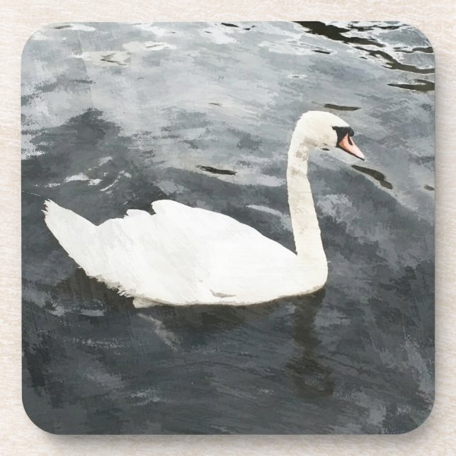 Impressionist Swan Coaster (Front)