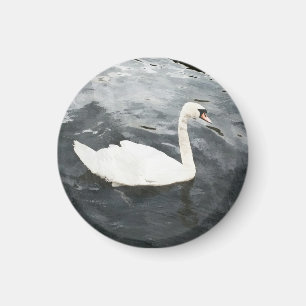 Impressionist Swan Magnet
